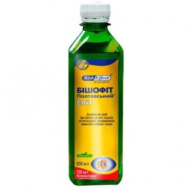 Bish Effect Poltavos Bišofito skystis įtrynimui Elitas, 650 ml Bish Effect Poltavos Bišofito skystis įtrynimui Elitas, 650 ml