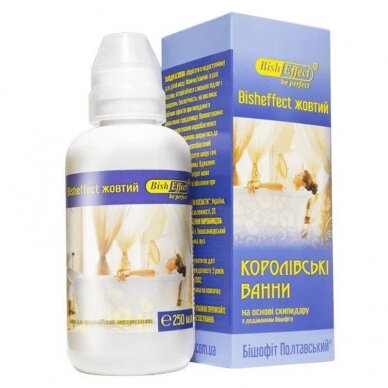Bish Effect Poltavos Bišofito vonios emulsija Geltona, 250 ml Bish Effect Poltavos Bišofito vonios emulsija Geltona, 250 ml