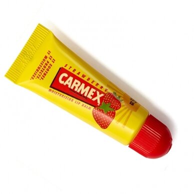 Carmex braškių skonio lūpų balzamas 10g 1 Carmex braškių skonio lūpų balzamas 10g 1