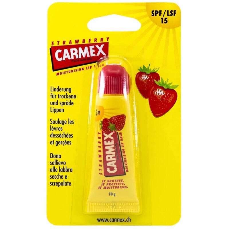 Carmex braškių skonio lūpų balzamas 10g