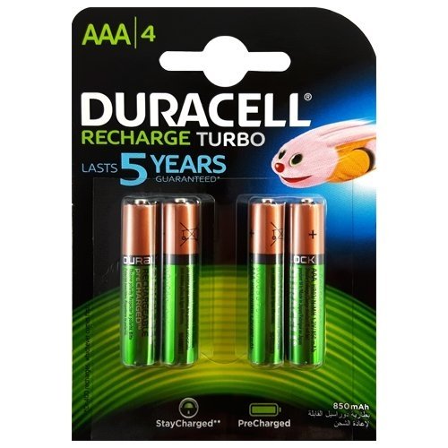 Duracell AAA 850 mAh įkraunami elementai, 4 vnt. Duracell AAA 850 mAh įkraunami elementai, 4 vnt.