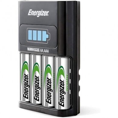 Energizer elementų įkroviklis Maxi su 4 AA elementais 1 Energizer elementų įkroviklis Maxi su 4 AA elementais 1
