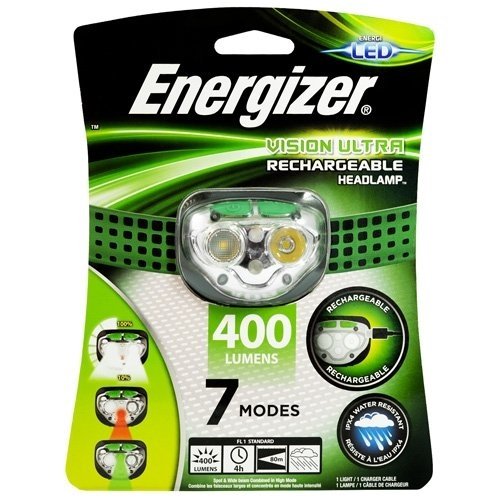 Energizer įkraunamas prožektorius ant galvos Vision Ultra 400 Lumens Energizer įkraunamas prožektorius ant galvos Vision Ultra 400 Lumens