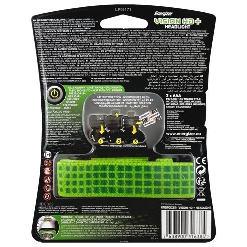 Energizer prožektorius ant galvos Vision HD 250 Lumens su 3 AAA elementais 1 Energizer prožektorius ant galvos Vision HD 250 Lumens su 3 AAA elementais 1