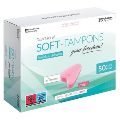 JoyDivision tamponai Mini, 50 vnt. JoyDivision tamponai Mini, 50 vnt.