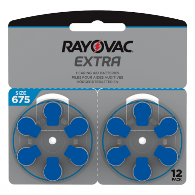 Klausos aparatų baterijos Rayovac Extra 675, 12 vnt. Klausos aparatų baterijos Rayovac Extra 675, 12 vnt.