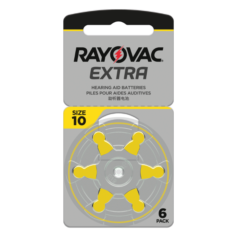 Klausos aparatų baterijos Rayovac Extra 10, 6 vnt. Klausos aparatų baterijos Rayovac Extra 10, 6 vnt.