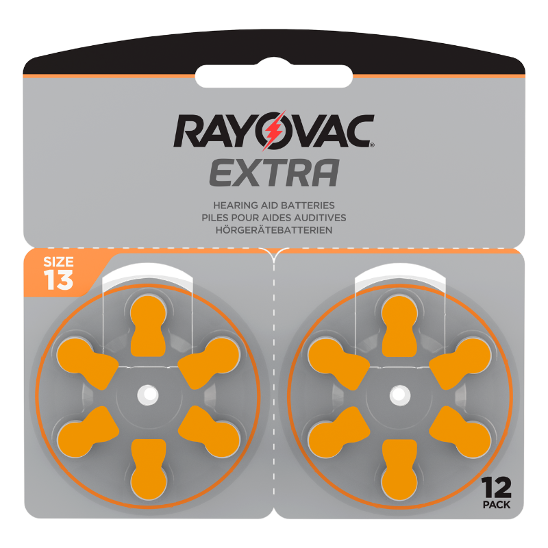 Klausos aparatų baterijos Rayovac Extra 13, 12 vnt.