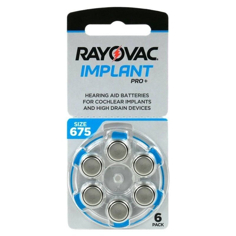 Baterijos kochleariniams klausos implantams Rayovac Implant Pro 675, 60 vnt. 1 Baterijos kochleariniams klausos implantams Rayovac Implant Pro 675, 60 vnt. 1