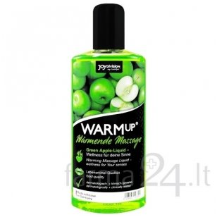 JoyDivision masažo aliejus WARMup Green Apple, 150 ml