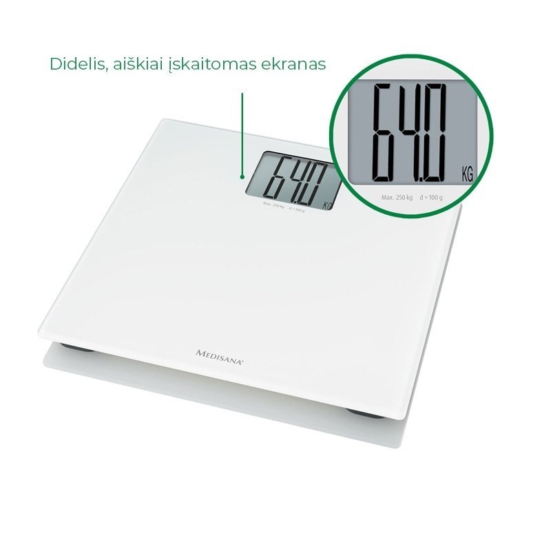 Medisana elektroninės svarstyklės PS 470 XL Glass 9