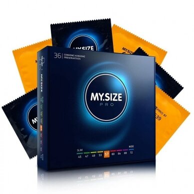 MY.SIZE 57mm prezervatyvai, 36 vnt. 1 MY.SIZE 57mm prezervatyvai, 36 vnt. 1
