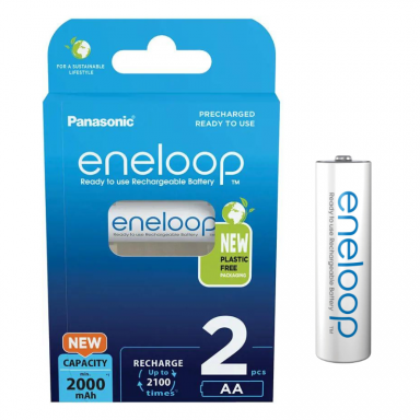 Panasonic Eneloop AA 2000mAh Ni-MH elementai, 2 vnt. Panasonic Eneloop AA 2000mAh Ni-MH elementai, 2 vnt.