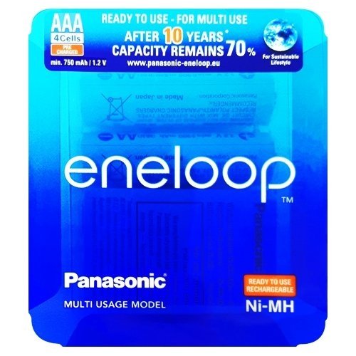 Panasonic Eneloop AAA 750 mAh BK-4MCCE/4LE elementai, 4 vnt. 1