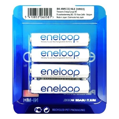 Panasonic Eneloop AAA 750 mAh BK-4MCCE/4LE elementai, 4 vnt.