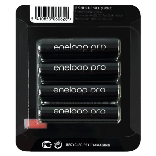 Panasonic Eneloop Pro AAA 930 mAh BK-4HCDE/4LE elementai, 4 vnt. Panasonic Eneloop Pro AAA 930 mAh BK-4HCDE/4LE elementai, 4 vnt.