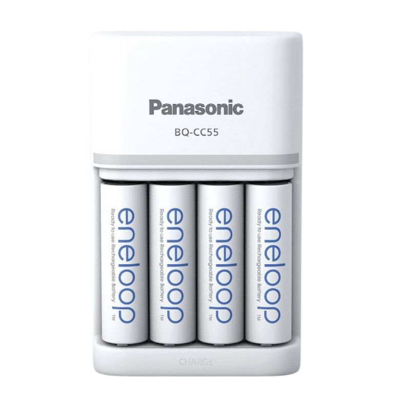 Panasonic Eneloop Smartplus elementų įkroviklis BQ-CC55 + 4 AA baterijos 1