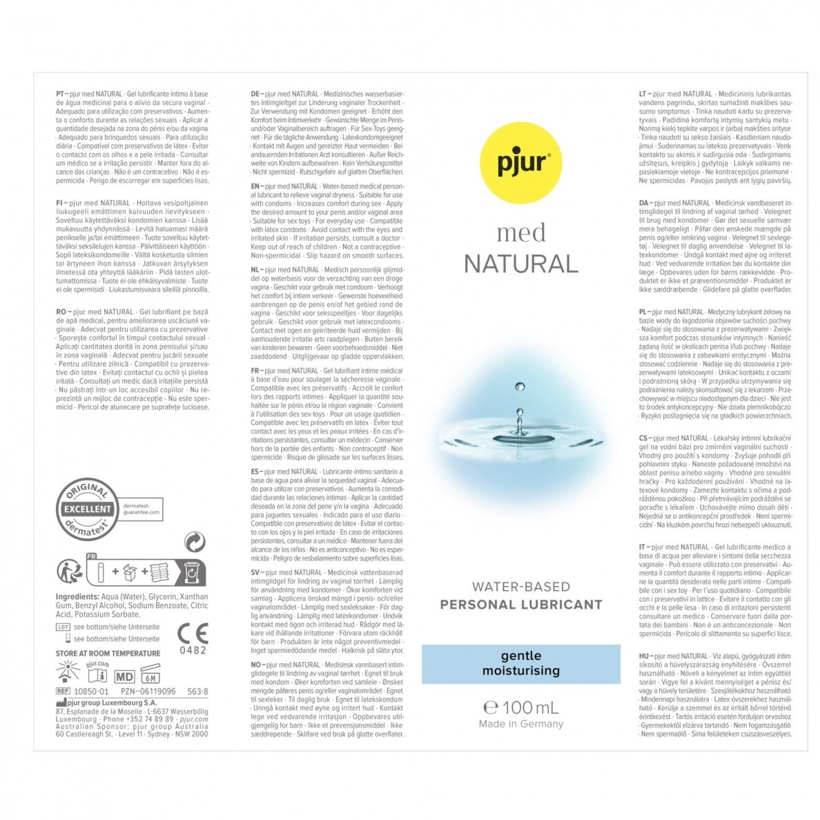 pjur lubrikantas MED Natural Glide, 100 ml 1 pjur lubrikantas MED Natural Glide, 100 ml 1