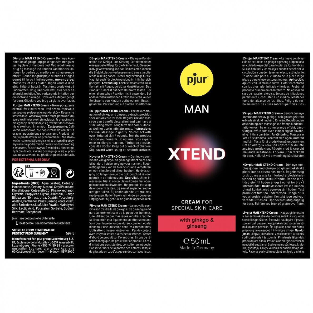 pjur MAN Xtend kremas 50ml 1