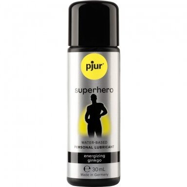pjur SUPERHERO Energizing lubrikantas su ginkmedžiu vyrams 30 ml pjur SUPERHERO Energizing lubrikantas su ginkmedžiu vyrams 30 ml