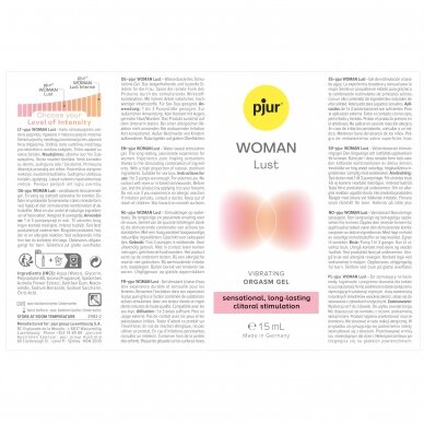 pjur WOMAN Lust Intense orgazmo gelis moterims 15 ml 1