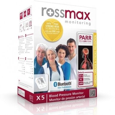 Rossmax kraujospūdžio matuoklis X5 Bluetooth Rossmax kraujospūdžio matuoklis X5 Bluetooth