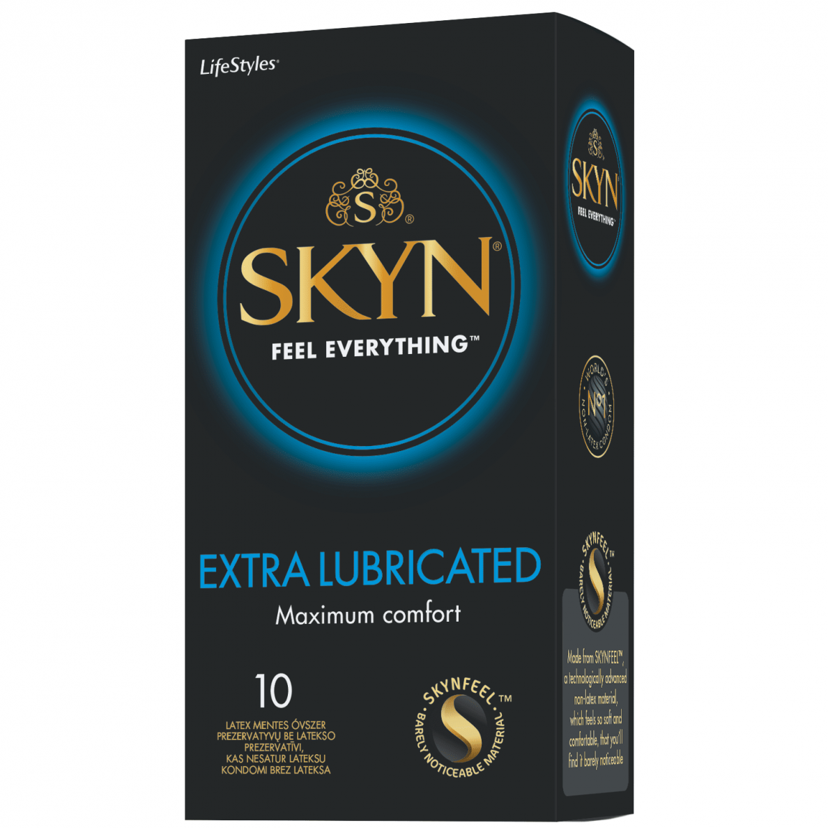 SKYN Extra Lubricated prezervatyvai, 10 vnt.