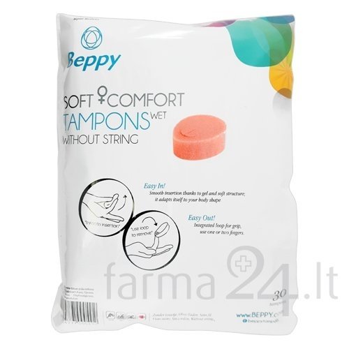 Beppy tamponai Soft Comfort Wet, 30 vnt. Beppy tamponai Soft Comfort Wet, 30 vnt.